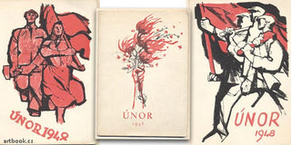 ÚNOR 1948. - 1949. PELC; ZÁBRANSKÝ; PADERLÍK; LIESLER. /pohlednice/komunistická propaganda/