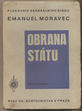 MORAVEC; EMANUEL: OBRANA STÁTU. - 1937. /historie/vojenství/