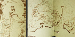 BŘEZINA; OTOKAR: TAJEMNÉ DÁLKY A SVÍTÁNÍ NA ZÁPADĚ. - 1900. Moderní revue sv. 29.  3 orig. litografie FRANTIŠEK BÍLEK.