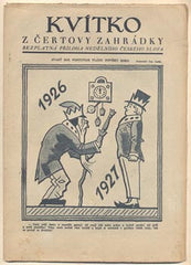 KVÍTKO Z ČERTOVY ZAHRÁDKY. - 1927. Nedělní příloha Českého slova. Obálka LADA; RADA; KRATOCHVÍL; LEIMER; MAŠKOVÁ; VOŘECHOVÁ-VEJVO