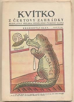 1928. Nedělní příloha Českého slova. Obálka JOSEF LADA. /kvítko/