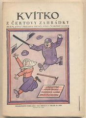 Lada - KVÍTKO Z ČERTOVY ZAHRÁDKY. - Č. 15. - 1928. Nedělní příloha Českého slova. Obálka JOSEF LADA. /kvítko/