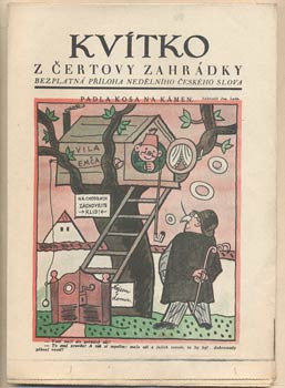 1928. Nedělní příloha Českého slova. Obálka JOSEF LADA. /kvítko/