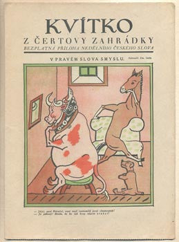 1928. Nedělní příloha Českého slova. Obálka JOSEF LADA. /kvítko/