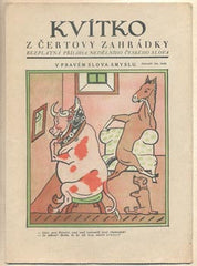Lada - KVÍTKO Z ČERTOVY ZAHRÁDKY. - 1928. Nedělní příloha Českého slova. Obálka JOSEF LADA. /kvítko/