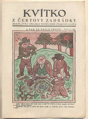Lada - KVÍTKO Z ČERTOVY ZAHRÁDKY. - Č. 25. - 1928. Nedělní příloha Českého slova. Obálka JOSEF LADA. /kvítko/