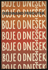 PEROUTKA; FERDINAND: BOJE O DNEŠEK -  1925. Knihy přítomnosti ; sv. 1. Obálka JOSEF ČAPEK. /jc/