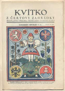 1928. Nedělní příloha Českého slova. Obálka JOSEF LADA. /kvítko/