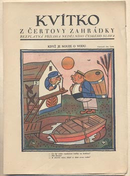 1928. Nedělní příloha Českého slova. Obálka JOSEF LADA. /kvítko/