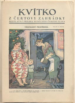 1928. Nedělní příloha Českého slova. Obálka A. MORAVEC. /kvítko/