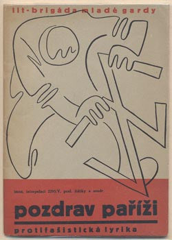 1933. Lit - brigáda Mladé gardy. Protifašistická lyrika. Kresby BIDLO. Úprava KAREL TEIGE.