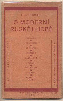1926. Odeon. Obálka J. FRIML. Podpis E. F. Buriana.