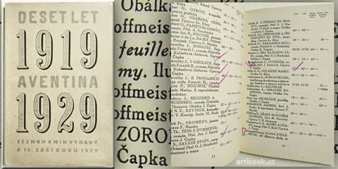 1929. Seznam knih vydaný k 15. září roku 1929. Bibliografie.