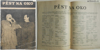 VOSKOVEC A WERICH: PĚST NA OKO. - 1947. Divadelní program. V+W: Divadelní krise. Přehled dvaceti let činnosti. /w/