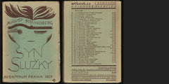 STRINDBERG; AUGUST: SYN SLUŽKY. - 1927. Aventinum. Obálka VLASTISLAV HOFMAN.