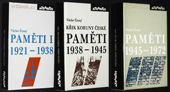 ČERNÝ; VÁCLAV: PAMĚTI. 1-3. - 1992-1994. Atlantis /literatura/autobiografie/