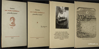 BEZRUČ; PETR: PAMÁTCE PANÍ ANDĚLY KUDĚLÁSKOVÉ 'MAMULKY TURISTŮ'. - 1951. Podpis autora. Kresba VILÉM WÜNSCH.