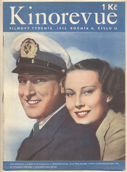 1935. Obrázkový filmový týdeník. Lída Baarová; Albrecht Schoenhals.