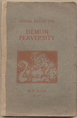 POE; EDGAR ALLAN: DÉMON PERVERSITY. - 1909. Knihy dobrých autorů sv. 56. Dřevoryt JOSEF MAREK.