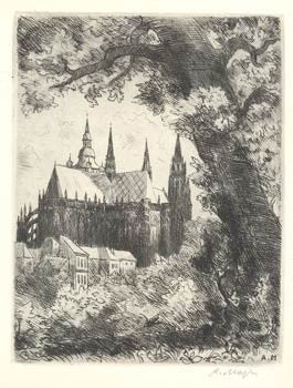 1946. Královská zahrada na Hradě Pražském.