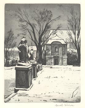 1946. Královská zahrada na Hradě Pražském.