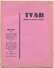 TVAR. - 1927. Literární a umělecký měsíčník. Břeclav. Fr. Vavřík; Bedřich Fučík; Karel Nekula.