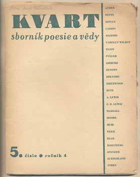 1946. Vít Obrtel. F. Halas; V. Holan; K. Honzík; F. Hrubín; I. Jelínek; J. Kolář.