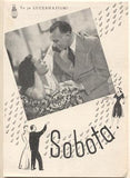 Oldřich Nový; Hana Vítová - SOBOTA. - 1940. Filmový program.