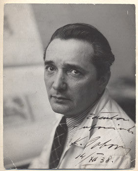1938. Fotografie. Dedikace s podpisem Karla Pokorného dat. 14/XII. 38'. /osobnosti/