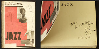 BURIAN; E. F.: JAZZ. - 1928. Podpis autora. Štorch-Marien; Aventinum; fotomontážní obálka KAREL ŠOUREK.