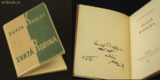 KADLEC; SVATA: SVATÁ RODINA. - 1927. Podpis autora. Předmluva Vítězslav Nezval.
