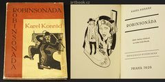 Tittelbach - KONRÁD; KAREL: ROBINSONÁDA. - 1926. Nová edice Hyperionu. Kresby V. TITTELBACH.