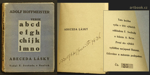 1926. Edice Mladí autoři. Podpis autora. Ex. 35/100 na japanu Banzay.