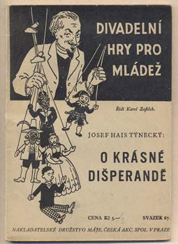 (1937). Divadelní hry pro mládež. Obálka JOSEF TESAŘ. /loutkové divadlo/