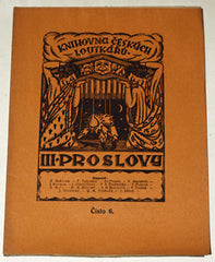 VESELÝ; JINDŘICH (sebral): PROSLOVY. - (1920). Knihovna českých loutkářů. /loutkové divadlo/