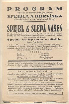 Divadelní program. Josef Skupa. /loutkové divadlo/