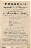 SPEJBL A HURVÍNEK: KDYŽ SE ČERTI ŽENILI / SPEJBL & SLEPÁ VÁŠEŇ. - Divadelní program. Josef Skupa. /loutkové divadlo/