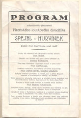 SPEJBL = HURVÍNEK. - Divadelní program. Josef Skupa. /loutkové divadlo/