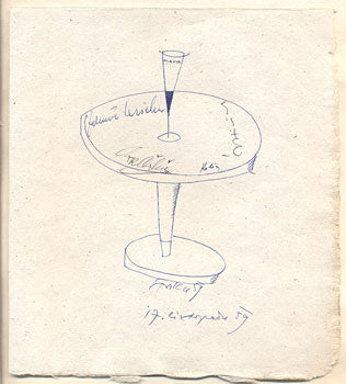 1959. Kresba. Podpisy - Kolář; Hiršal; Kriegel; Čebiš.