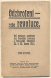 ODZBROJENÍ NEBO REVOLUCE. - 1911. Poslanec FRANTIŠEK SOUKUP. /historie/