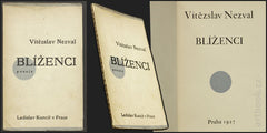 Obrtel - NEZVAL; VÍTĚZSLAV: BLÍŽENCI. - 1927 (1. vyd.). Obálka VÍT OBRTEL. /poezie/