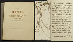 LOUYS; PIERRE: MIMES DES COURTISANES DE LUCIEN. - 1928. Éditions Montaigne. 8 leptů OTAKAR KUBÍN. Othon Coubine.