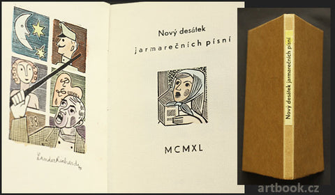 1940. J. Hladký. 10 Ručně kolorovaných dřevorytů RICHARD LANDER.