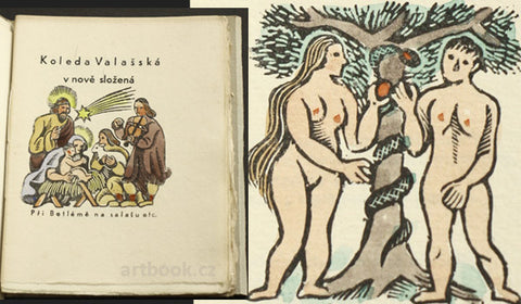 1938. Hladký. 11 Ručně kolorovaných dřevorytů JAROSLAV PECHÁČEK.