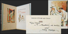 Hodek - KLIČKA; BENJAMIN: SLEČNA Z KIOSKU. - 1931. Edice Proměny; sv. 6. Litografie JOSEFA HODKA a jeho dedikace Anně Mackové. Podpis B. Kličky.