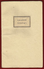 BOUCHET; GUILLAUME: GALANTNÍ ŠPRÝMY.  - 1931. Edice Orchideje; sv. V. Karel Jaroslav Obrátil.