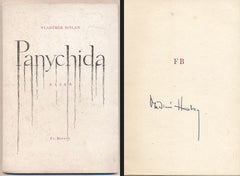 HOLAN; VLADIMÍR: PANYCHIDA. - 1945. 1. vyd. Obálka FRANTIŠEK MUZIKA. Podpis autora. /60/