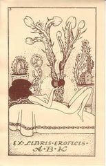 EXLIBRIS - EROTICIS. - Zinkografie (cliche); cca 1920; 150x90.