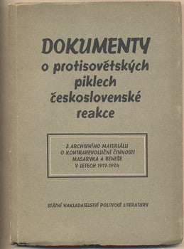 1954. Fr. Nečásek; J. Pachta. /Masaryk/Beneš/politika/historie/