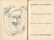 LITANIE Z ATLANTY. - 1938. Černošská poezie.